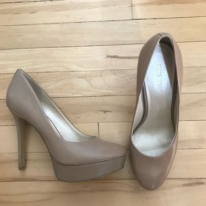 Nine West Nude Platform Pump